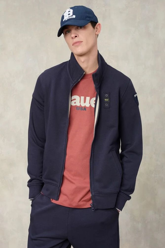 BLAUER SWEATJACKE CITY NEW