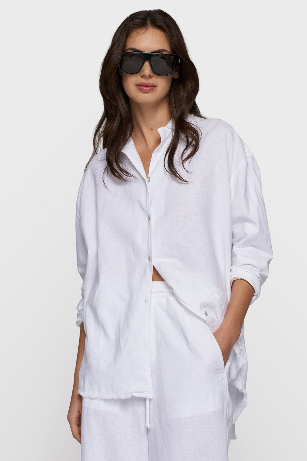 10 DAYS COTTON LINEN BLOUSE