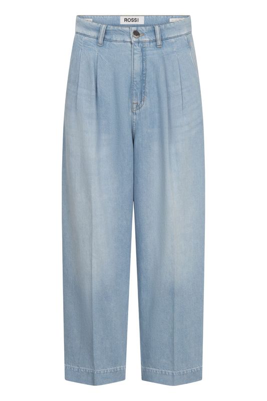 ROSSI HOSE NOA CROP LINEN MIX DENIM