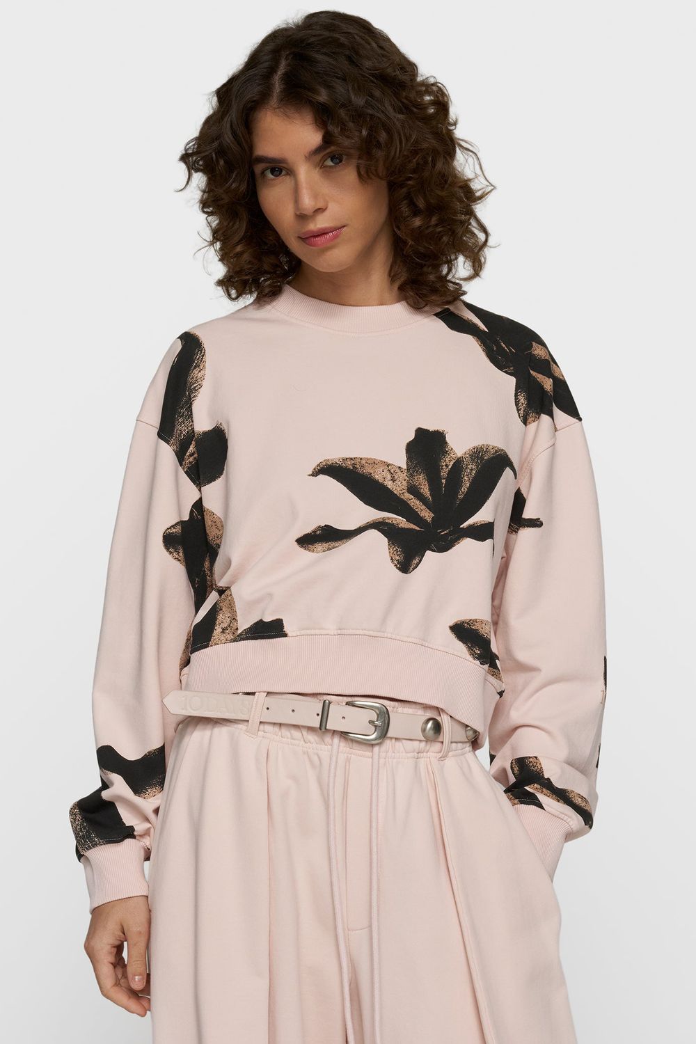 10 DAYS CROPPED SWEATER FLOWER