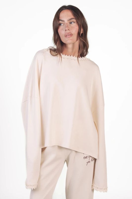 LOVE JOY VICTORY SWEATER VIOLA