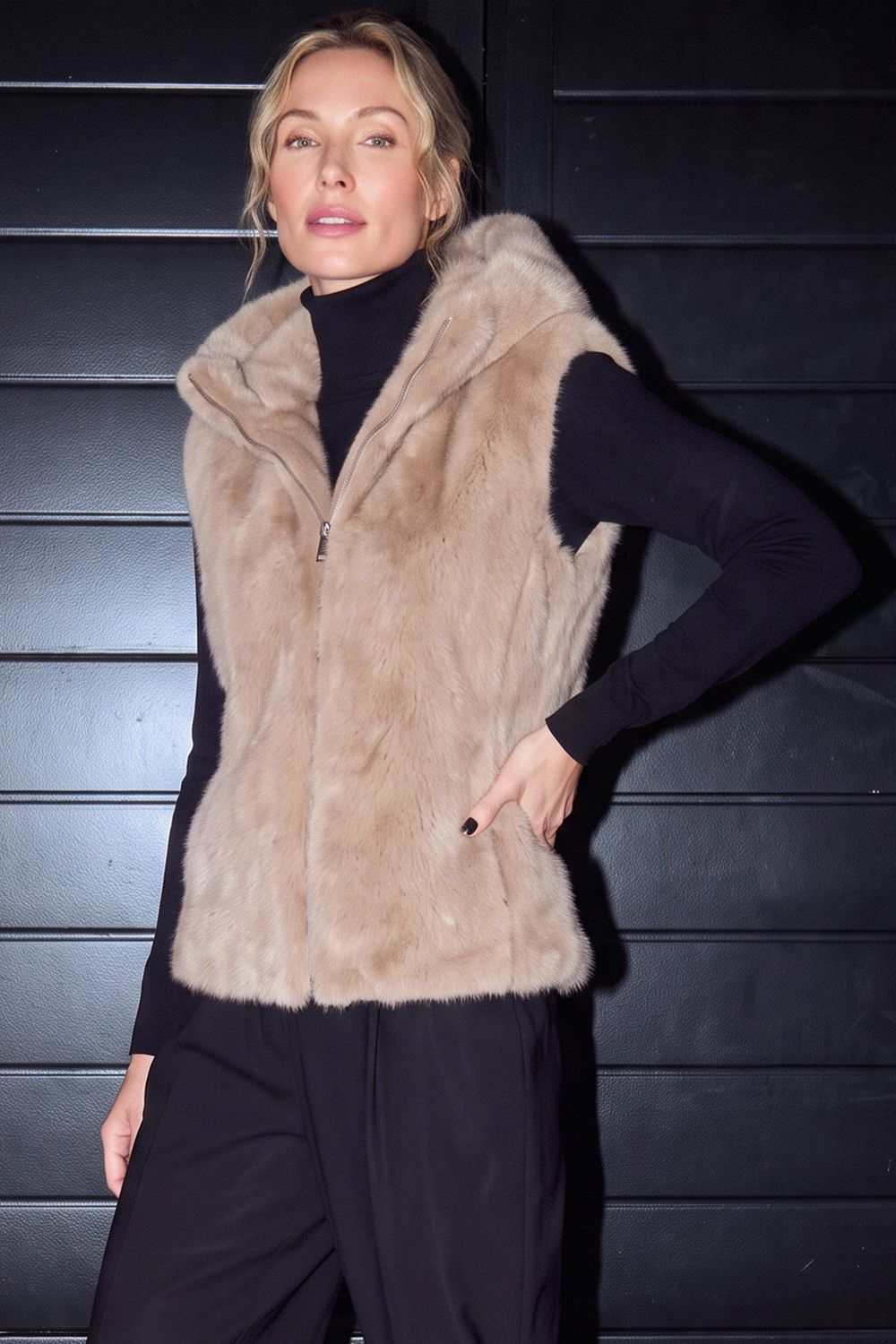 BLONDE NO.8 FAKEFUR-WESTE ASHLEY