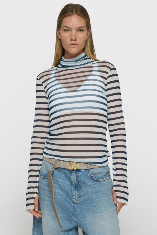 10 DAYS MESH LONGSLEEVE STRIPES