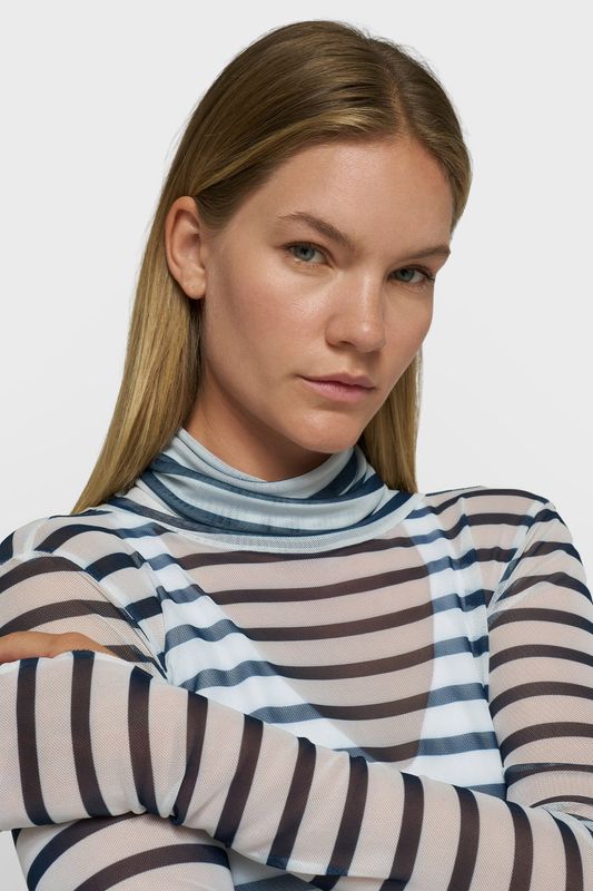 10 DAYS MESH LONGSLEEVE STRIPES