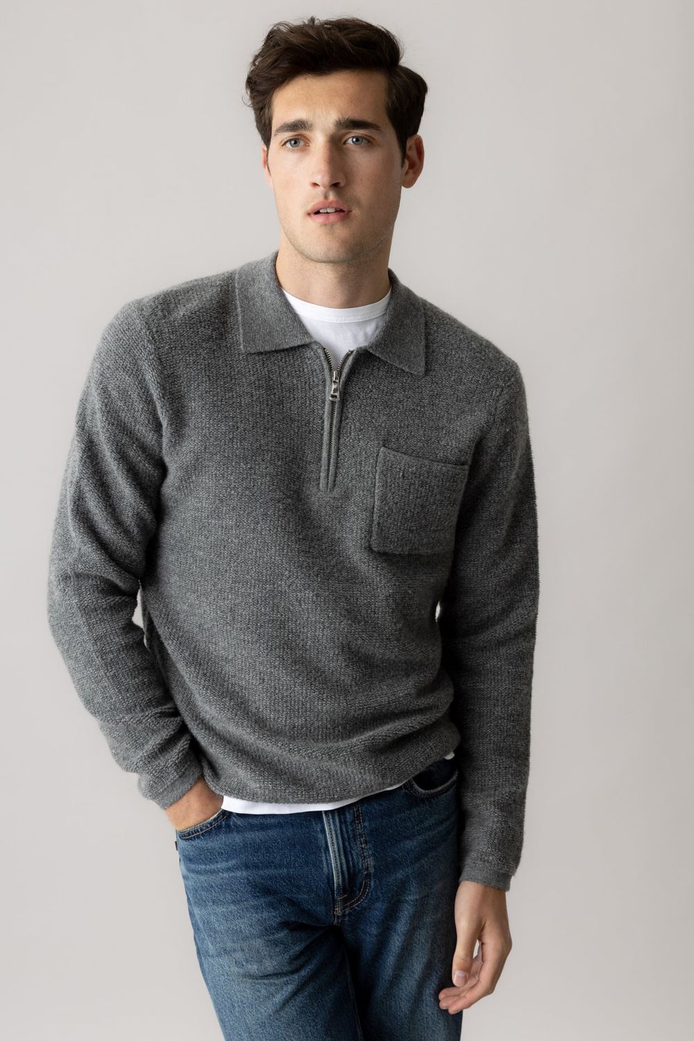 MOS MOSH ZIP-PULLOVER MMGRYAN