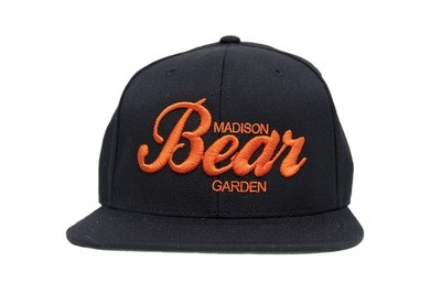 Black & Orange Embroidered Snapback Hat