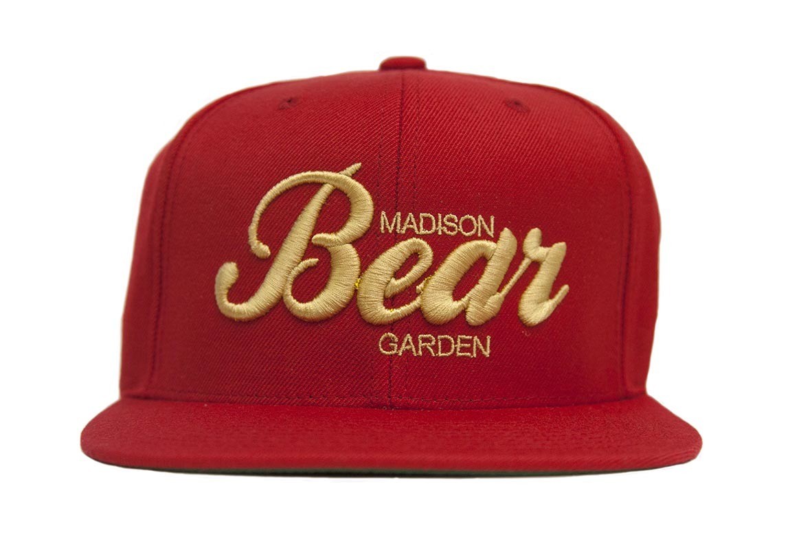 Red & Tan Embroidered Snapback Hat