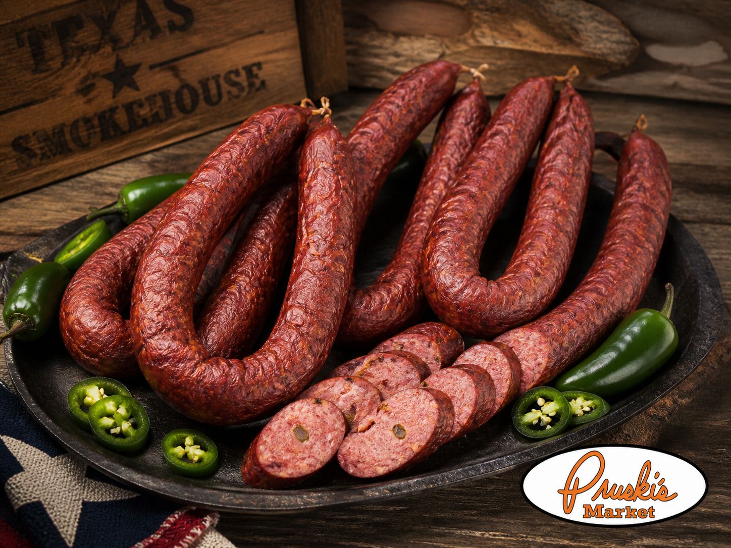 Texas Dried Sausage Jalapeño - 6 Rings