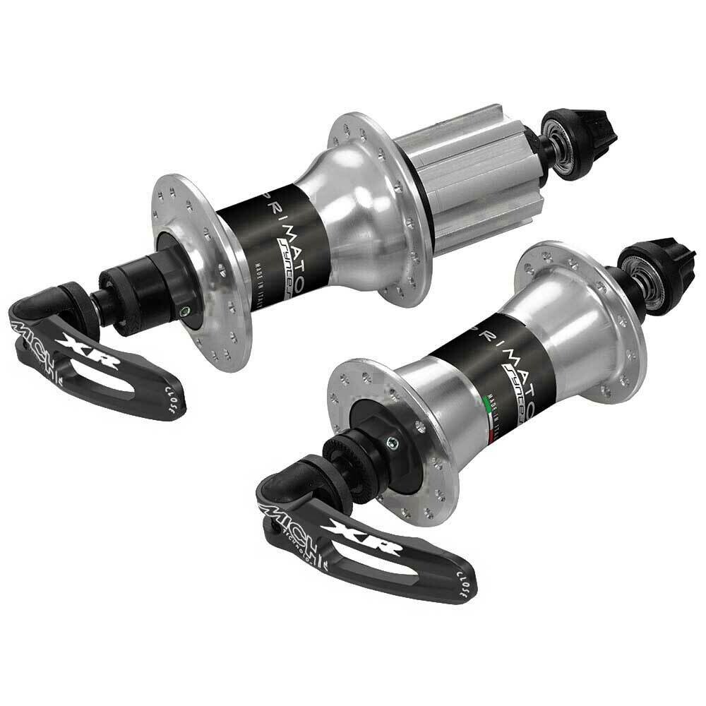 Mavic Open Eltie rim with Miche Primato Syntesi silver hubs.
