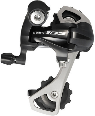 Shimano RD-5701 105 10-speed rear derailleur, GS ,max 32T with double c/set, black