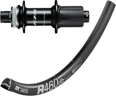 DT Swiss R460 700c rim with Shimano 105 R7070 hubs. For disc brake and 12mm thru-axle.