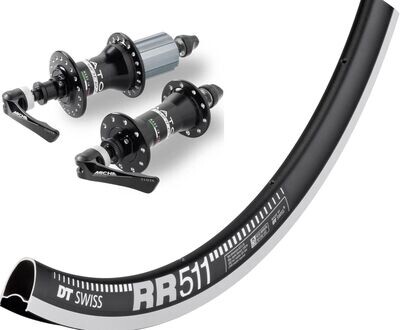DT Swiss RR 511 700c rim with Miche Primato Syntesi Black hubs. For rim brake and Quick release axle. CAMPAGNOLO