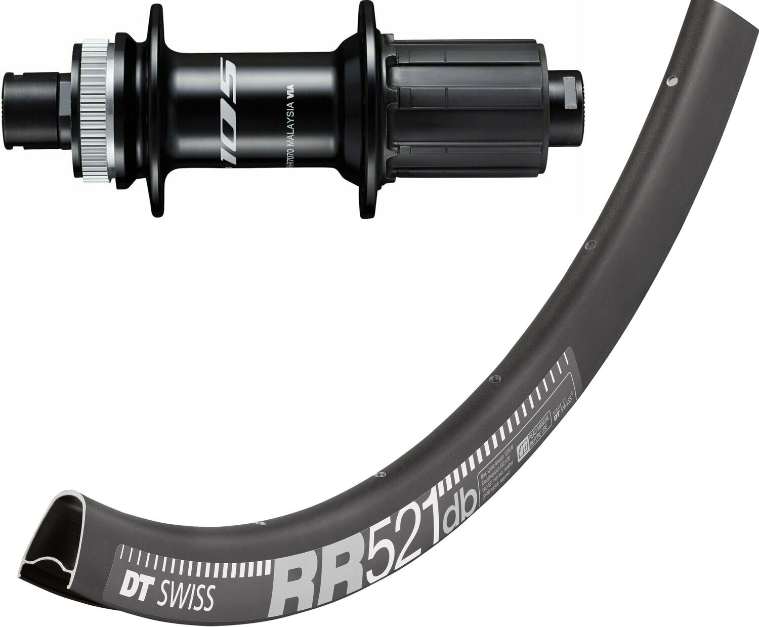 DT Swiss RR521 rim with Shimano 105 R707 hubs.