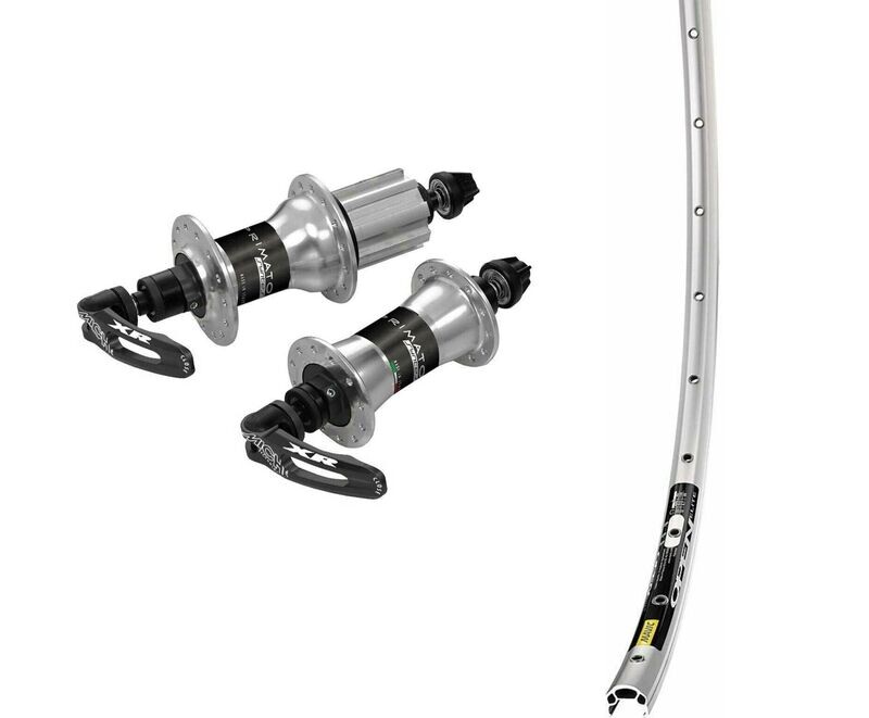 Mavic Open Elite 700c rim with Miche Primato Syntesi silver hubs. For rim brake and Quick release axle. Shimano/Sram.