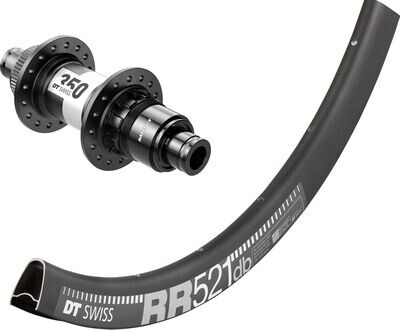DT Swiss RR 521 700c rim with DT Swiss 350 hubs. For disc brake, quick release or 12mm thru-axles. SRAM XDR