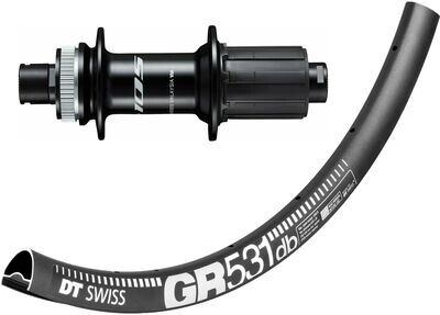 DT Swiss GR531 rims with Shimano 105 R7070 hubs. For disc brake and 12mm thru-axle. Tubeless ready.