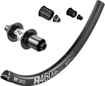 DT Swiss R460 700c rim with DT Swiss 350 hubs. For disc brake and 12mm thru-axle or Quick release CAMPAGNOLO