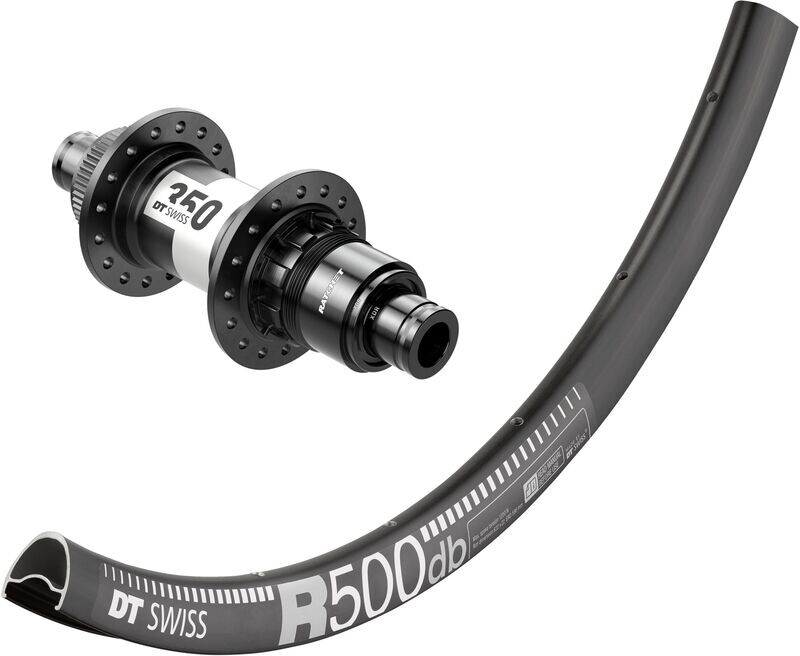 DT Swiss R 500 700c rim with DT Swiss 350 hubs. For disc brake and 12mm thru-axle or Quick release. SRAM XDR