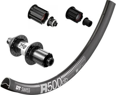 DT Swiss R 500 700c rim with DT Swiss 350 hubs. For disc brake and 12mm thru-axle or Quick release, CAMPAGNOLO
