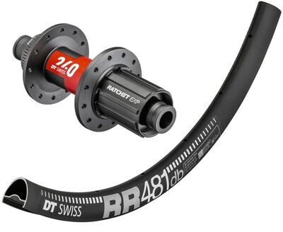 DT Swiss RR 481 700c rim with DT Swiss 240 hubs. For disc brake and 12mm thru-axles. SHIMANO