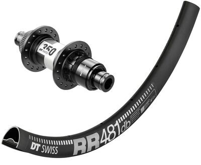 DT Swiss RR 481 700c rim with DT Swiss 350 hubs. For disc brake, quick release or 12mm thru-axles. SRAM XDR
