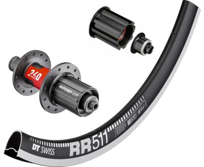 DT Swiss RR 511 700c rim with DT Swiss 240 hubs. For rim brake and