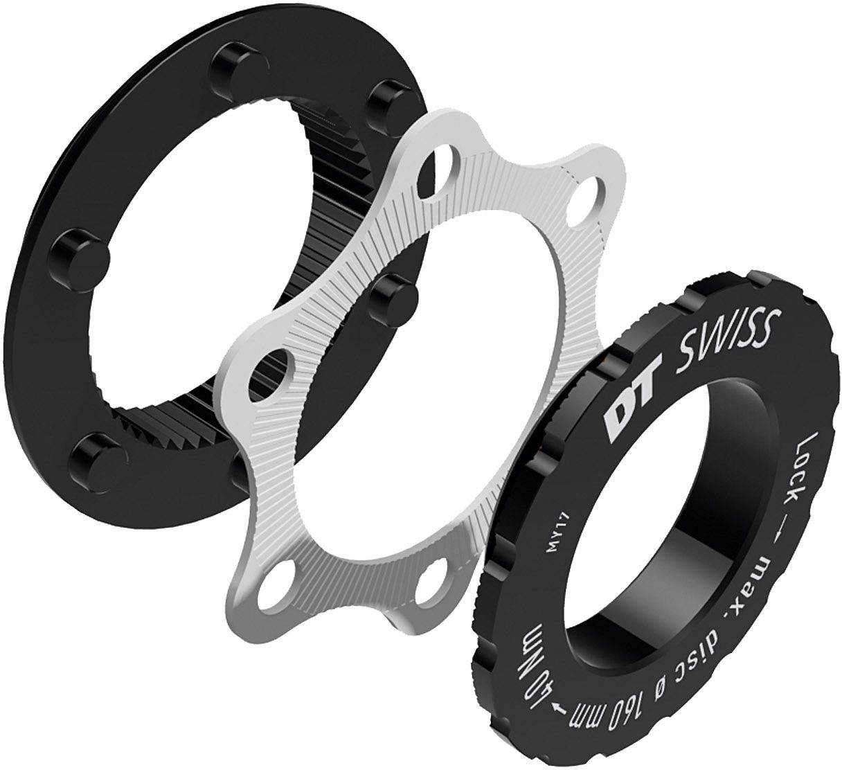 DT Swiss Centre-Lock to 6-bolt fitting adapter for Road, QR, 9 or 12 mm Axles