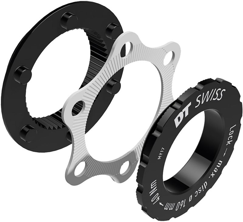 DT Swiss Centre-Lock to 6-bolt fitting adapter for Road, QR, 9 or 12 mm Axles