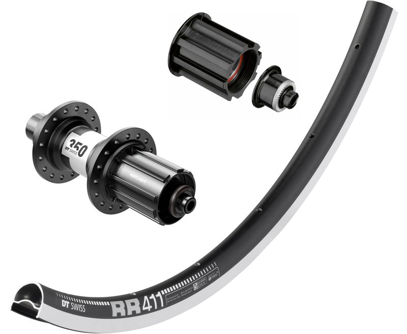 DT Swiss RR 411 700c rim with DT Swiss 350 hubs. For rim brake and Quick release axle. CAMPAGNOLO