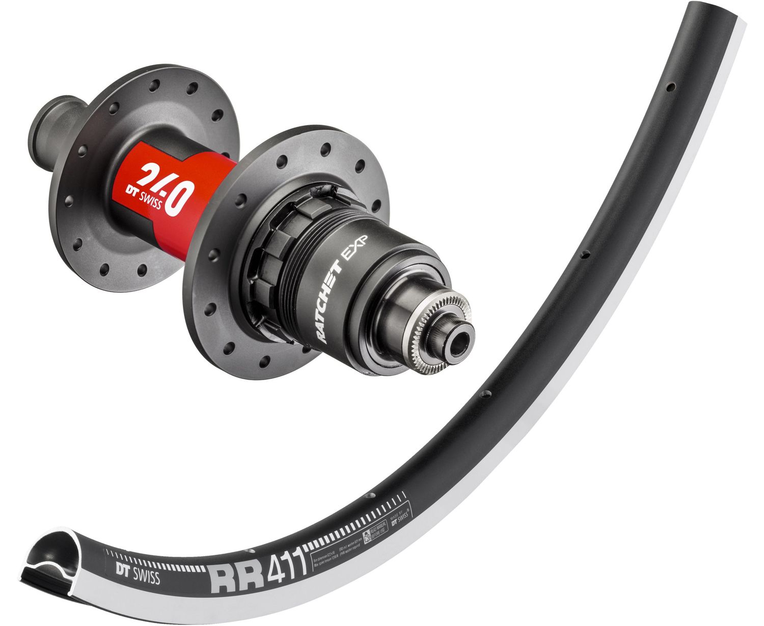 DT Swiss RR 411 700c rim with DT Swiss 240 hubs. For rim brake and Quick release axle. Sram XDR