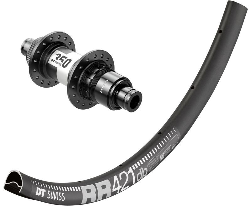 DT Swiss RR 421 700c rim with DT Swiss 350 hubs. For disc brake, quick release or 12mm thru-axles. Sram XDR