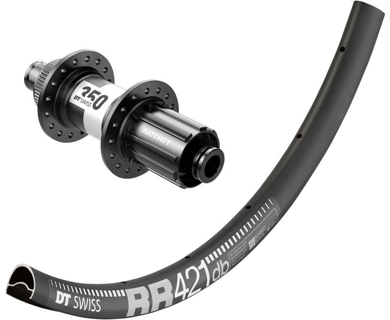 DT Swiss RR 421 700c rim with DT Swiss 350 hubs. For disc brake, quick release or 12mm thru-axles. SHIMANO