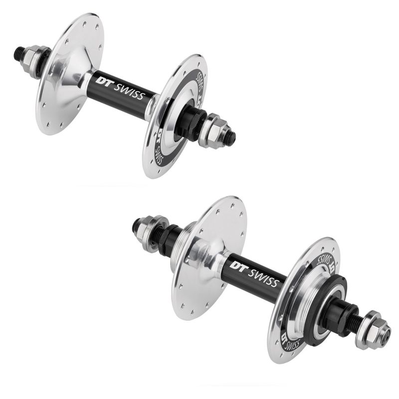 DT Swiss track hub set. 100mm front and 120mm rear