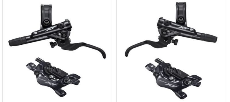 Shimano XT 4 Piston Brake Set Front And Rear