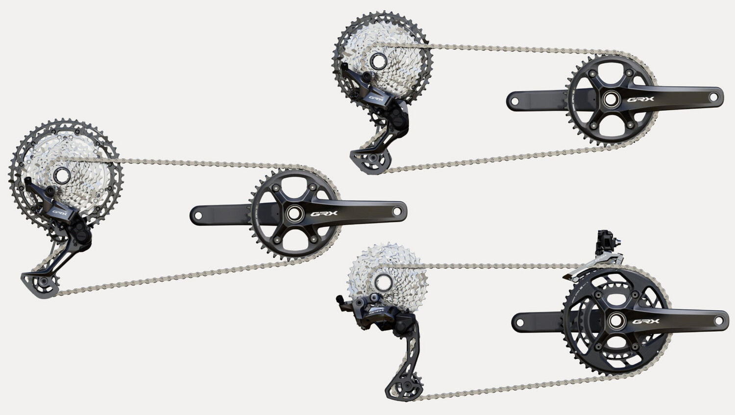 Shimano GRX RX820 Gravel Groupset - 1x12 Speed for Microspline cassette Shimano GRX RX820 Gravel Groupset - 1x12 Speed for Microspline cassette