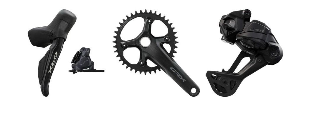 Shimano GRX RX717 Di2 wireless Gravel Groupset - 1x12 Speed for Micro Spline cassette Shimano GRX RX717 Di2 wireless Gravel Groupset - 1x12 Speed for Micro Spline cassette