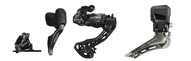 Shimano GRX RX825 Di2 Gravel Gear set- 2x12 Speed for Hyperglide cassette