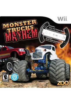 Monster Trucks Mayhem With Wheel - Wii - Used