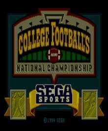 College Football's National Championship - Sega Genesis - Used