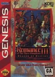 Romance of the Three Kingdoms III: Dragon of Destiny - Sega Genesis - Used