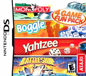 Monopoly, Boggle, Yahtzee , Battleship: 4 Game Fun Pack - DS - Used