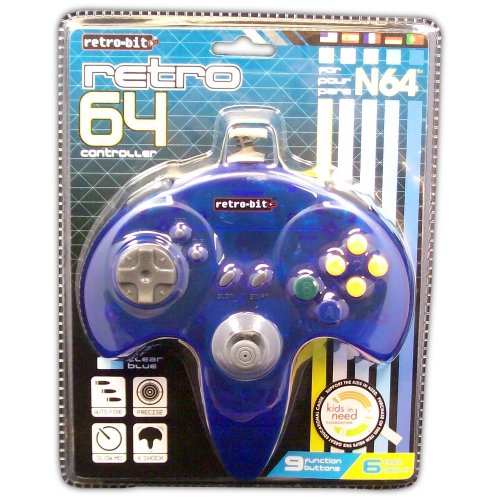 Retro 64 Controller for N64 (blue) - Game Accessory - New