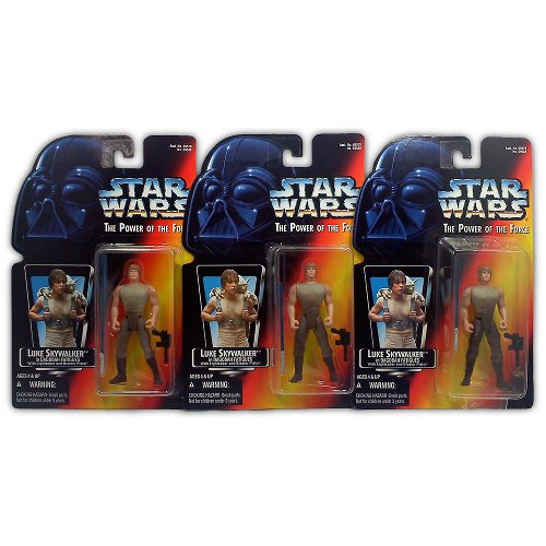 Star Wars Power of the Force Luke Skywalker in Dagobah Fatigues Set (all three variants) - Action Figure - New