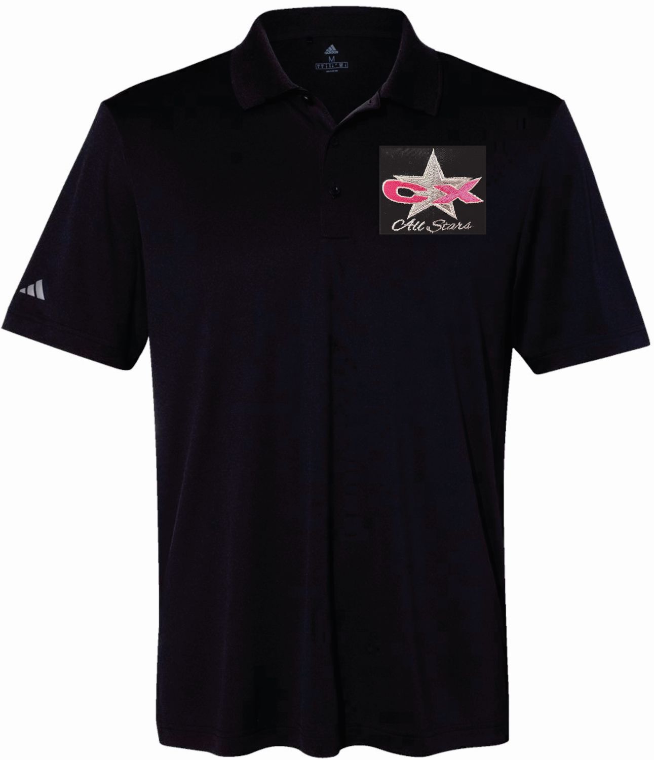 Black Adidas Men&#39;s Polo w/ embroidered logo