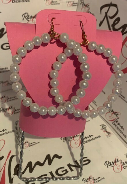 Pearl Hoop Earrings
