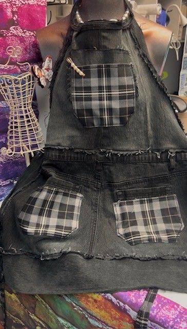 Distressed Denim Apron