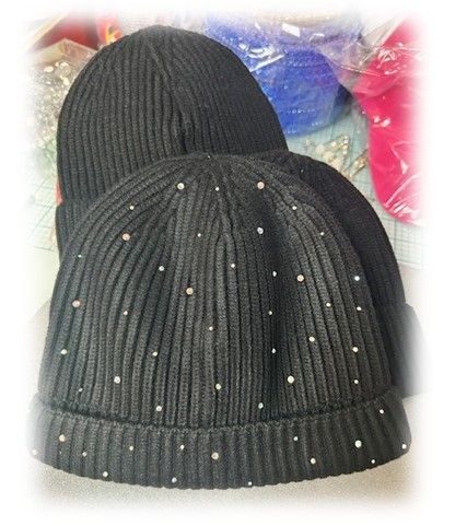Blinged-Out Satin Lined Beanie