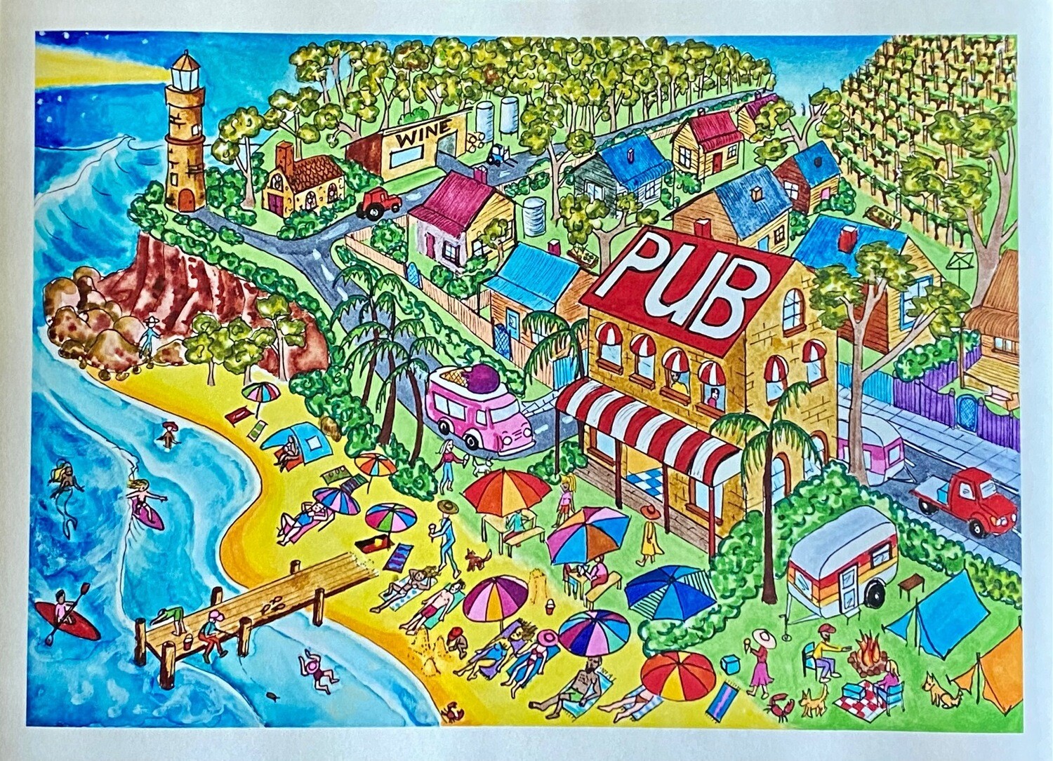 2021 Small Town Art Print