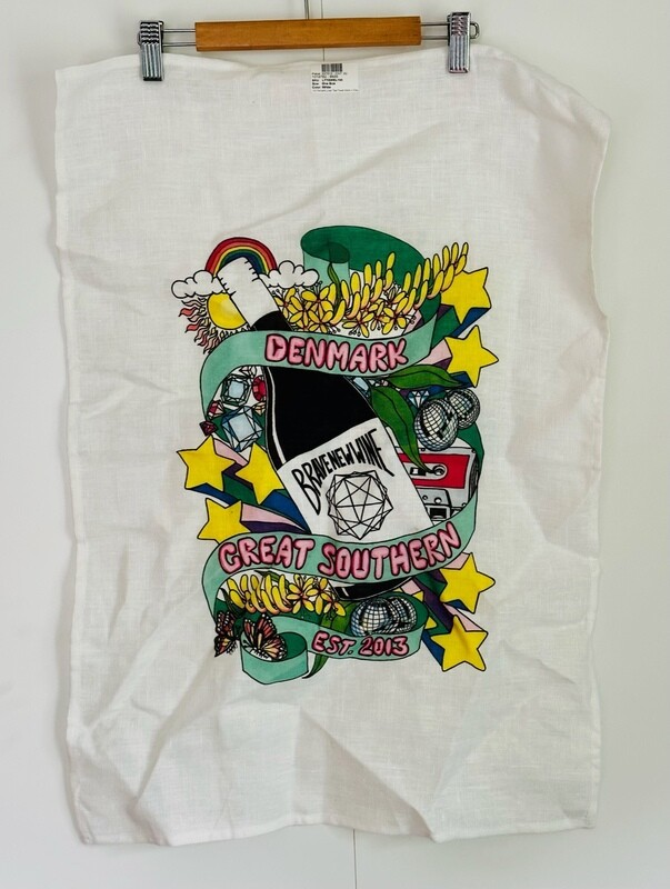 Brave New Wine Tea Towel