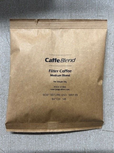 Caffe Blend Ground Filter Coffee 50gms bags- Box of 50 bags Caffe Blend Ground Filter Coffee 50gms bags- Box of 50 bags